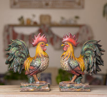 Load image into Gallery viewer, Decorative Roosters/Bookends, Handmade in USA (2pk)