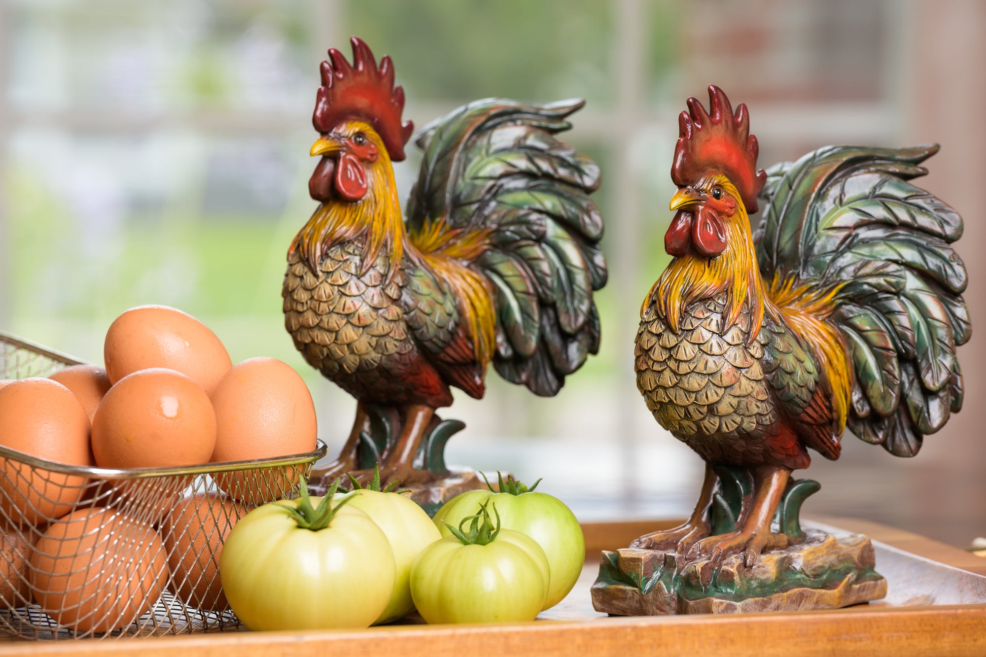 Decorative Roosters/Bookends, Handmade in USA (2pk) – FPSB LLC.