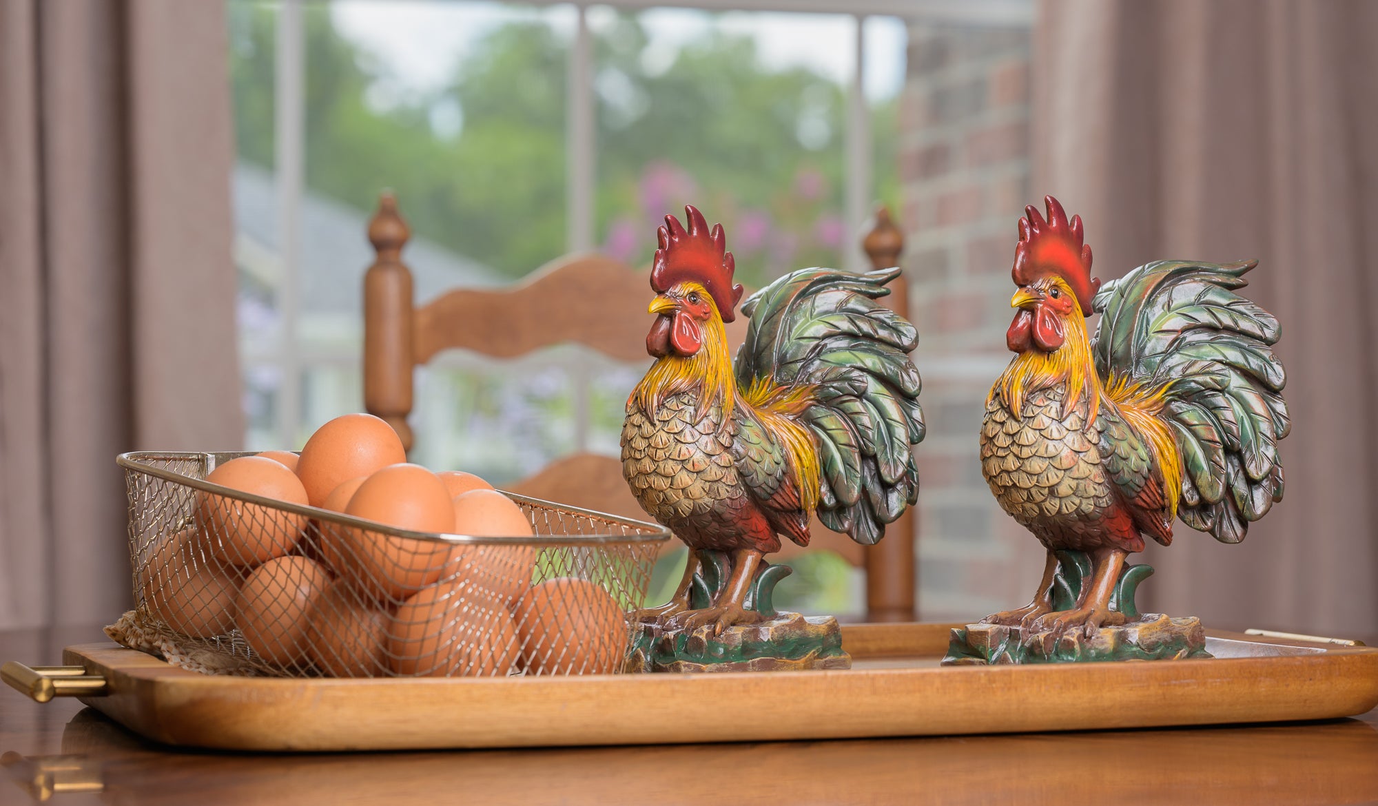 Decorative Roosters/Bookends, Handmade in USA (2pk) – FPSB LLC.